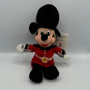 The Disney Store Palace Guard Mickey Mouse Beanbag Beanie Plush Toy 11 Inches